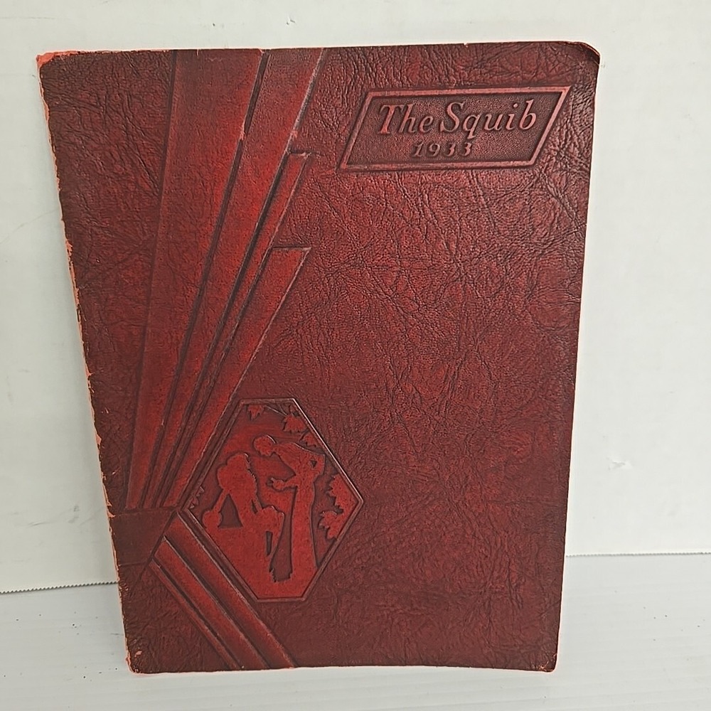 Shelbyville Indiana High School Yearbook The Squib 1933 Vintage RARE Art Deco